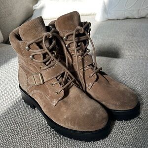 NEW All Saints Paulina Suede Combat Boot. Size 7.